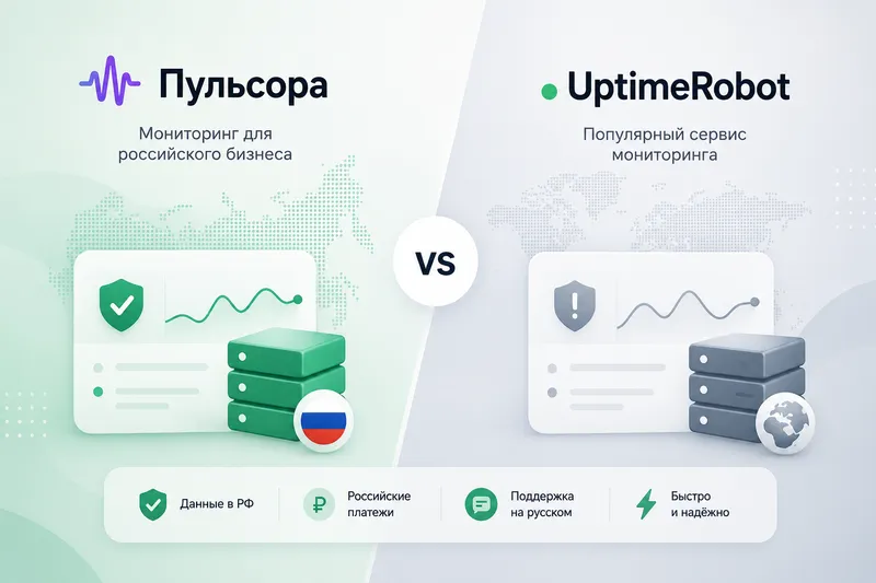 Пульсора vs UptimeRobot: сравнение для российского рынка