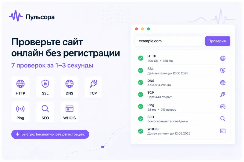 Как проверить сайт онлайн без регистрации — SSL, DNS, Ping и SEO диагностика