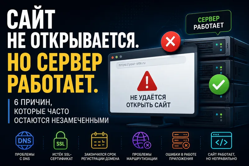Почему сайт может быть недоступен, хотя сервер работает
